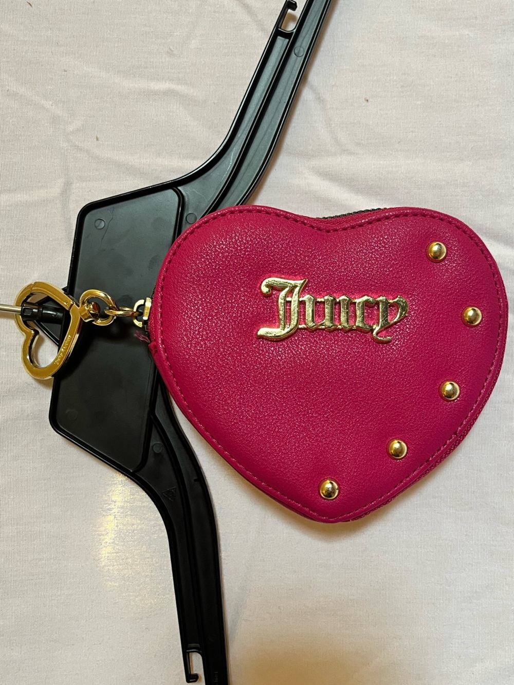 Juicy Couture Raspberry Tart Heart Wallet  Wristlet Purse Charm